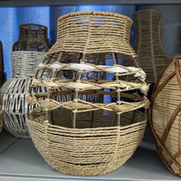 Woven lantern-style basket
