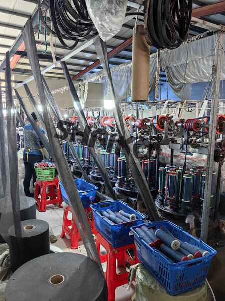 Cotton rope manufacturing workshop scene