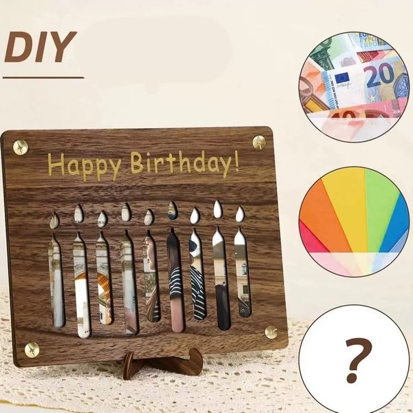 Laser Cut Wooden Craft Candle Holder