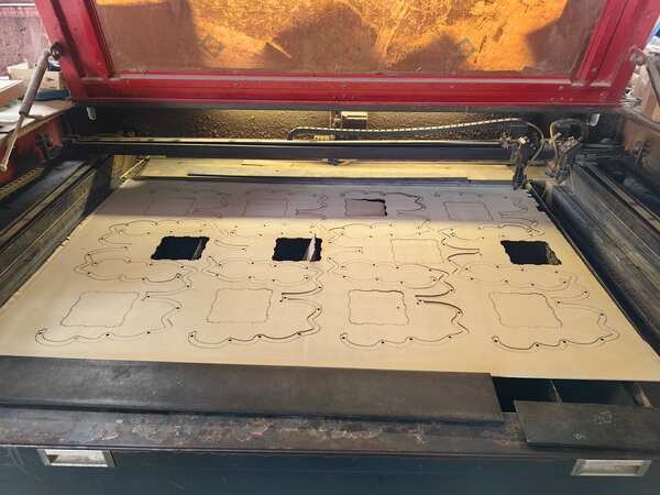 Laser engraving wooden crafts